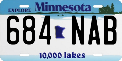 MN license plate 684NAB