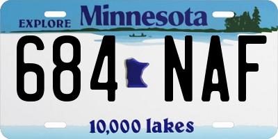 MN license plate 684NAF