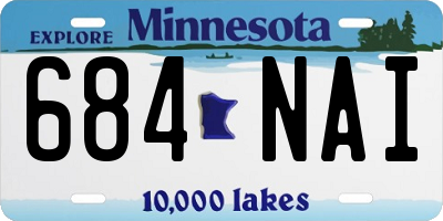 MN license plate 684NAI
