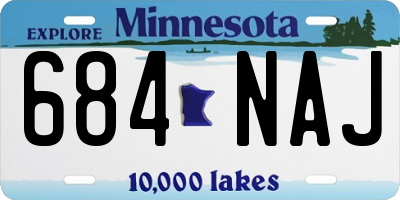 MN license plate 684NAJ