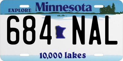 MN license plate 684NAL