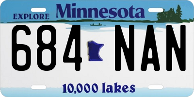 MN license plate 684NAN