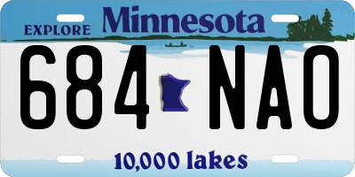 MN license plate 684NAO