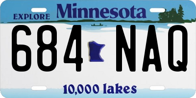MN license plate 684NAQ