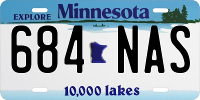 MN license plate 684NAS