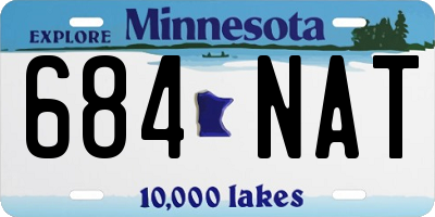 MN license plate 684NAT