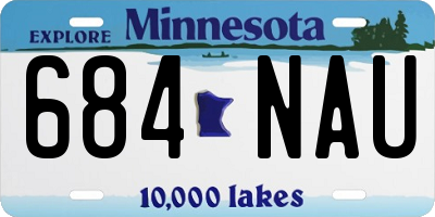 MN license plate 684NAU