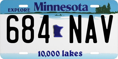 MN license plate 684NAV