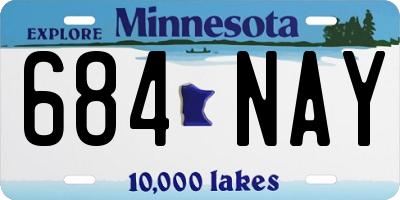 MN license plate 684NAY