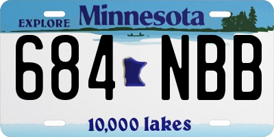 MN license plate 684NBB