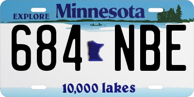 MN license plate 684NBE