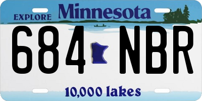 MN license plate 684NBR