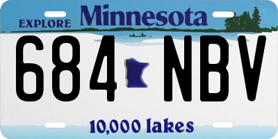 MN license plate 684NBV