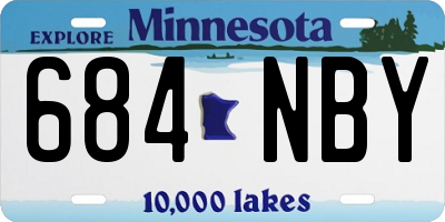 MN license plate 684NBY