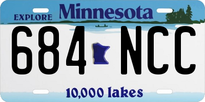 MN license plate 684NCC
