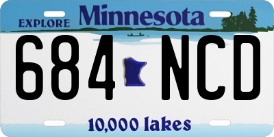 MN license plate 684NCD