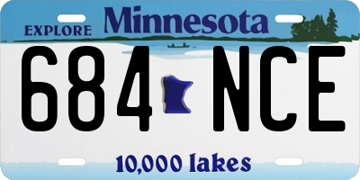 MN license plate 684NCE
