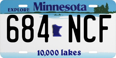 MN license plate 684NCF