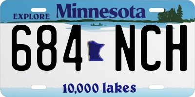 MN license plate 684NCH