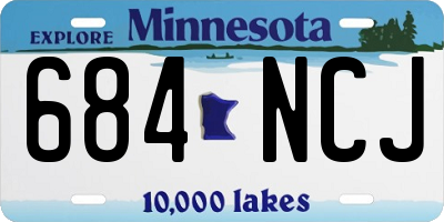 MN license plate 684NCJ