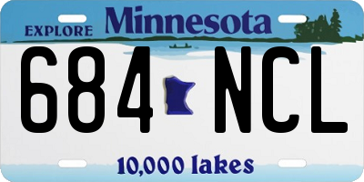 MN license plate 684NCL