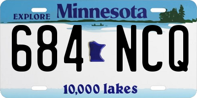MN license plate 684NCQ