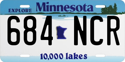 MN license plate 684NCR