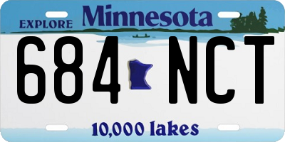 MN license plate 684NCT