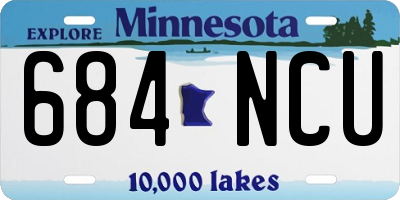 MN license plate 684NCU