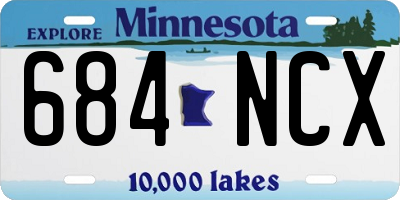 MN license plate 684NCX