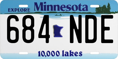 MN license plate 684NDE