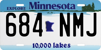 MN license plate 684NMJ