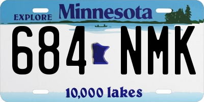 MN license plate 684NMK
