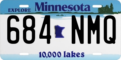 MN license plate 684NMQ