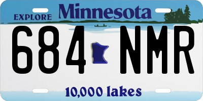 MN license plate 684NMR