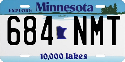 MN license plate 684NMT