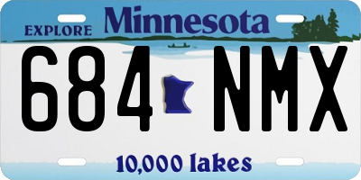 MN license plate 684NMX