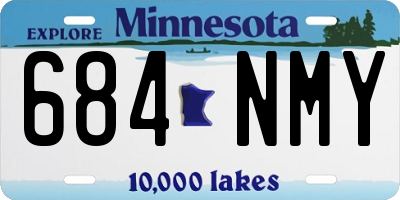 MN license plate 684NMY