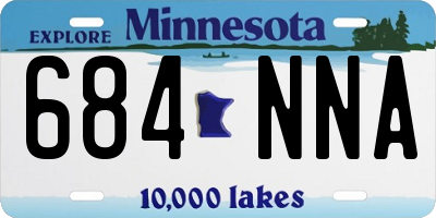 MN license plate 684NNA
