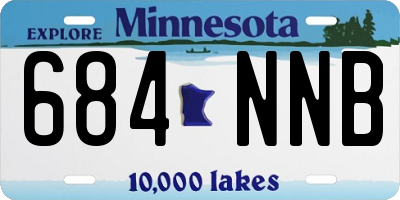 MN license plate 684NNB