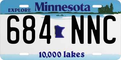 MN license plate 684NNC