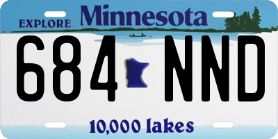 MN license plate 684NND