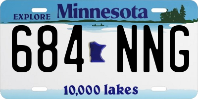 MN license plate 684NNG