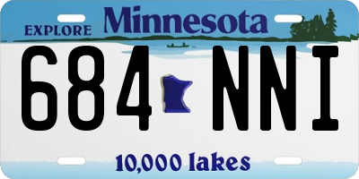 MN license plate 684NNI