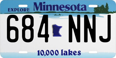 MN license plate 684NNJ