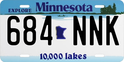 MN license plate 684NNK