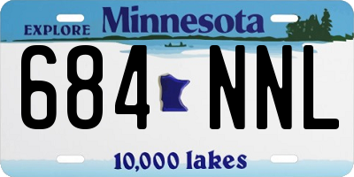 MN license plate 684NNL