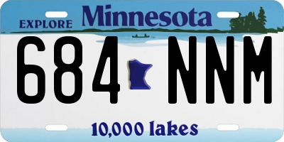 MN license plate 684NNM
