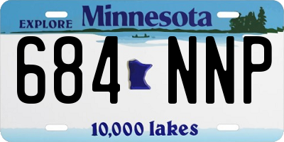 MN license plate 684NNP