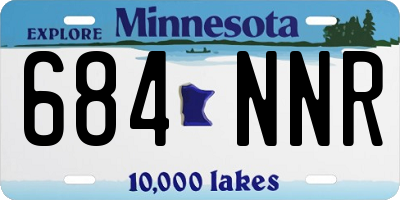 MN license plate 684NNR